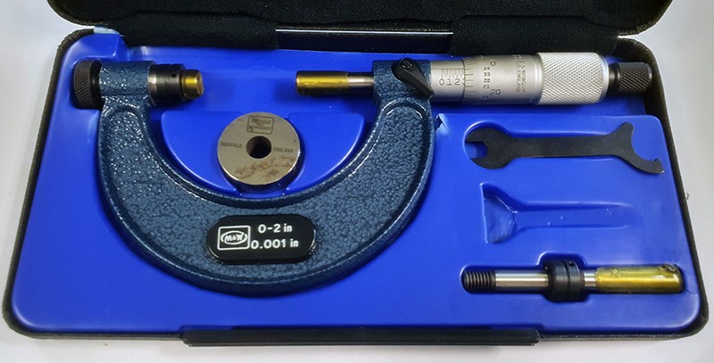 ORIGINAL MOORE & WRIGHT MICROMETER 0-2" MADE IN ENGLAND!