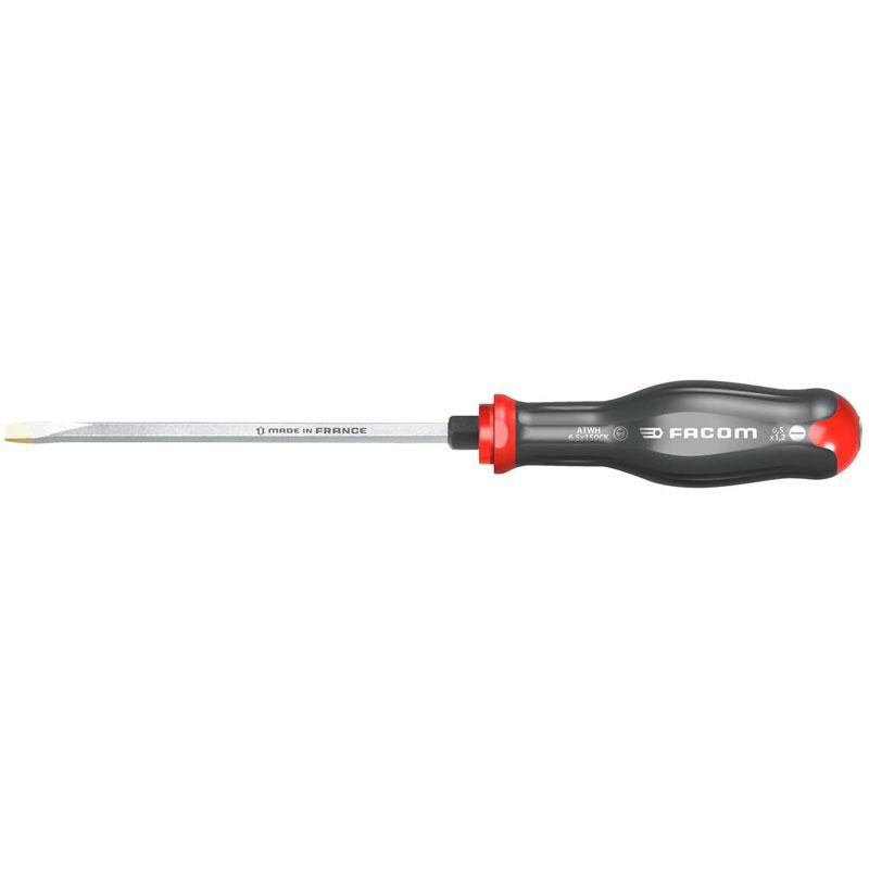 FACOM PROTWIST SLOTTED FLAT BLADE SCREWDRIVER 12X200MM WITH HAMMER CAP