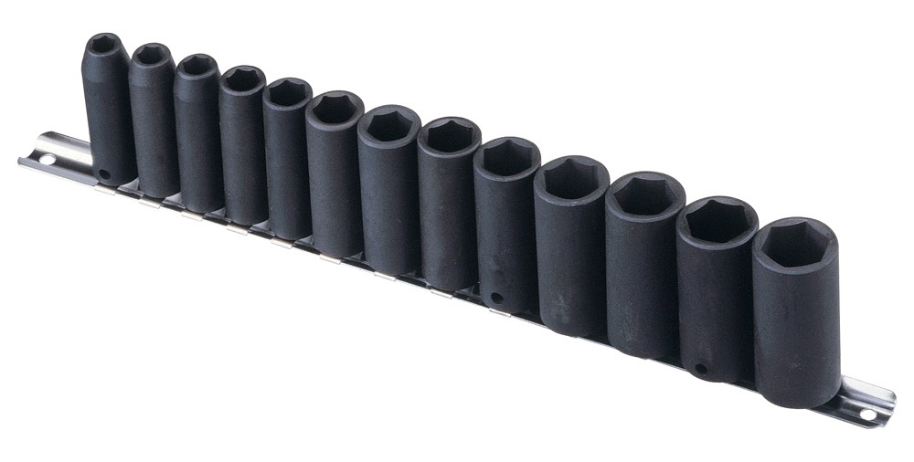 CR-MO AF DEEP IMPACT SOCKET SET 3/8" SQ DR 5/16" TO 7/8" FROM GENIUS TOOLS
