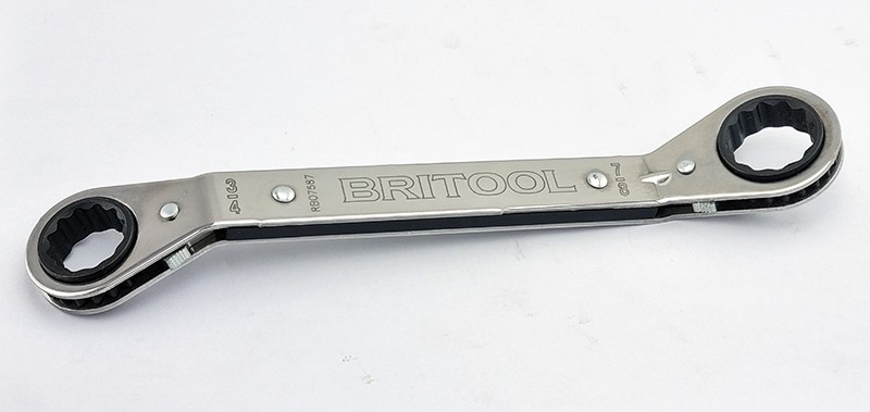 BRITOOL HALLMARK OFFSET RATCHETING BOX WRENCH SPANNER 3/4" X 7/8" AF - RBO7587