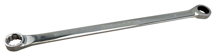 BRITOOL HALLMARK RRXL9 EXTRA LONG FLAT RING SPANNER WITH RATCHET RING 9MM