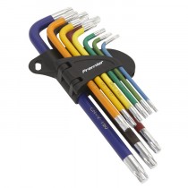 TRX-STAR KEY SET 9PC COLOUR-CODED LONG FROM SEALEY AK7193 SYSP