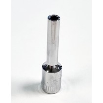 4MM 1/4" DRIVE DEEP SOCKET - 6-POINT FROM GENIUS TOOLS - 225204