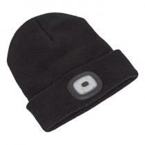 SEALEY BEANIE HAT 4 SMD LED USB RECHARGEABLE SYSP