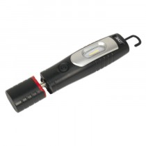 SEALEY RECHARGEABLE 360° INSPECTION LIGHT 4W & 3W SMD LED BLACK LITHIUM-ION