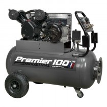 SEALEY AIR COMPRESSOR 100L BELT DRIVE 3HP WITH FRONT CONTROL PANEL