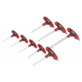 BALL-END HEX KEY SET 8PC T-HANDLE METRIC FROM SEALEY AK7144 SYP