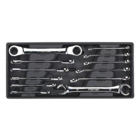TOOL TRAY WITH FLARE NUT & RATCHET RING SPANNER SET 12PC FROM SEALEY TBT13 SYD