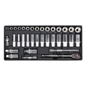 TOOL TRAY WITH SOCKET SET 35PC 3/8"SQ DRIVE FROM SEALEY TBT20 SYC