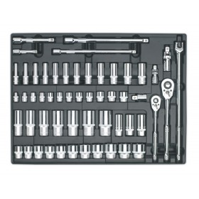 TOOL TRAY WITH SOCKET SET 55PC 3/8" & 1/2"SQ DRIVE FROM SEALEY TBT31 SYD