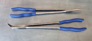 2PC EXTRA LONG 16" NEEDLE NOSE PLIERS - 90 DEGREES & OFFSET TIPS