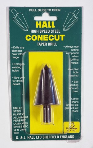 HIGH SPEED STEEL CONE / TAPER DRILL 16-30.5MM MADE IN ENGLAND!
