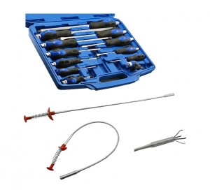PHILLIPS & SLOTTED SCREWDRIVER SET WITH HAMMER CAP + FREE CLAW PICK-UP TOOL BRITOOL HALLMARK