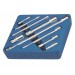 GENIUS TOOLS BE-2349 9PC 1/4 INCH , 3/8 INCH & 1/2 INCH DR. WOBBLE EXTENSION BAR SET 